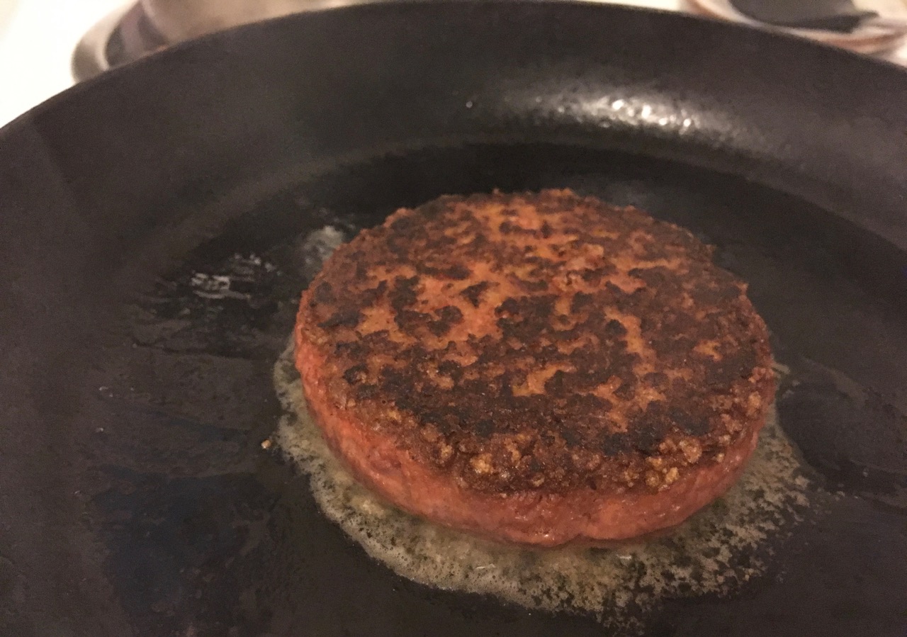 Beyond burger on the grill